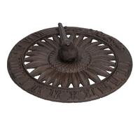AB Tools Bird Sundial Ornament Cast Iron Garden Feature Statue Sunflower Clock Metal