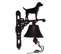 AB Tools Black Labrador Retriever Dog Bell Farm Cast Iron Sign Plaque Door Wall House