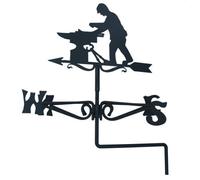 AB Tools Black Smith Weather Vane Vain Wall Mount House Roof Pressed Steel Anvil Shed