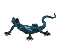 AB Tools Blue Gecko Lizard Resin Wall Shed Sculpture Decor Statue Ornament Medium