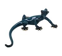 AB Tools Blue Gecko Lizard Resin Wall Shed Sculpture Decor Statue Small House Ornament