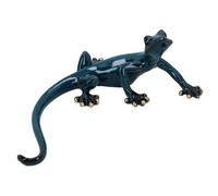 AB Tools Blue Gecko Lizard Resin Wall Shed Sculpture Decor Statue Small House Ornament