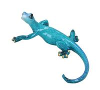 AB Tools Blue Speckled Gecko Lizard Resin Wall Shed Sculpture Decor Statue Small House