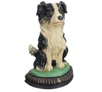 AB Tools Border Collie Sheep Dog Door Stop Cast Iron Wedge Doorstop House Home Shed