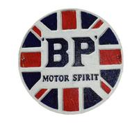 AB Tools Bp Motorspirit Fuel Round Cast Iron Sign Plaque Wall Garage Petrol Workshop Gb