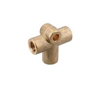AB Tools Brass Brake Pipe Fitting 3 Way Adaptor 3/8" UNF x 24 TPI for 3/16" Pipe T Piece
