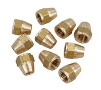 AB Tools Brass Brake Pipe Fittings 7/16" X 20 Unf Female 10 Pack For 1/4" Pipe Fl16