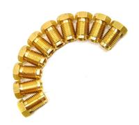 AB Tools Brass Brake Pipe Fittings 7/16" X 20 Unf Male 10 Pack For 1/4" Pipe Fl21