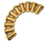 AB Tools Brass Brake Pipe Fittings 7/16" x 20 UNF Male 10 PACK for 3/16" Pipe FL18