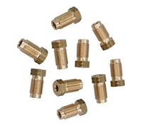 AB Tools Brass Brake Pipe Fittings M10 x 1mm Male 10 PACK for 3/16" Pipe FL12