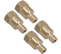 AB Tools Brass Brake Pipe Union Fitting Adaptor 3/8 UNF Male - 7/16 UNF female 4pc