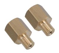 AB Tools Brass Brake Pipe Union Fitting Adaptor 7/16 UNF Male - 3/8 UNF female 2pc