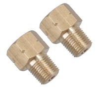 AB Tools Brass Brake Pipe Union Fitting Adaptor M10 Male - 1/8 NPT female 2pc