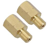 AB Tools Brass Brake Pipe Union Fitting Adaptor Metric M10 Male - M12 Female 2pc