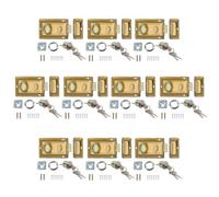 AB Tools Brass Finish Front Door Lock Night Latch Rim Yale Type Cylinder Security Latch 10Pk