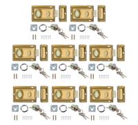 AB Tools Brass Finish Front Door Lock Night Latch Rim Yale Type Cylinder Security Latch 8Pk