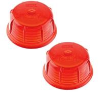 AB Tools Britax Side Marker Replacement Lens Red Outline Light Lamp Pair Tr201
