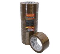 AB Tools Brown Parcel Packaging Tape 48mm X 68 Metres Per Roll Sealing Heavy Duty 6 Rolls