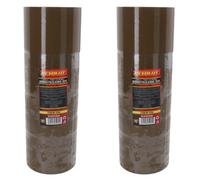 AB Tools Brown Parcel Packaging Tape 75mm X 68 Metres Per Roll Sealing Heavy Duty 8 Rolls