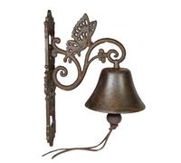AB Tools Butterfly Bell Cast Iron Sign Plaque Door Wall Fence Gate House Post Porch