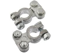 AB Tools Car Battery Terminal Clamps Grips Bolts Positive & Negative 1 Pair 12V 24V