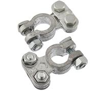 AB Tools Car Battery Terminal Clamps Grips Bolts Positive & Negative 1 PAIR 12V 24V TE458