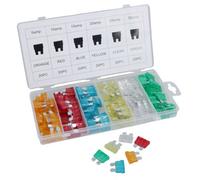 AB Tools Car Fuse Set Standard Size Automotive Blade Fuses 5 10 15 20 25 30 Amp 120Pc