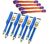 AB Tools Car Transporter / Recovery Strap Set / Ratchet Wheel Brace Bridging