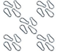 AB Tools Carabiner Hook Clip Snap Hook Spring Loaded 10mm X 100mm 250Kg Capacity 20Pc