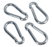 AB Tools Carabiner Hook Clip Snap Hook Spring Loaded 10mm X 100mm 250Kg Capacity 4Pc
