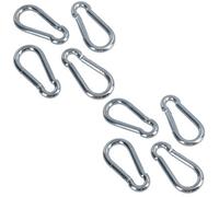 AB Tools Carabiner Hook Clip Snap Hook Spring Loaded 10mm X 100mm 250Kg Capacity 8Pc