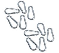 AB Tools Carabiner Hook Clip Snap Hook Spring Loaded 8mm X 80mm 150Kg Capacity 10Pc