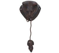 AB Tools Cat & Mouse Door Knocker Bell Ringer Cast Iron Garden Shed House Cast Iron