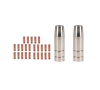 AB Tools Cebora 130 & 110 / Snap On 130 2X Shroud / Nozzle & 25X 1.0mm Welding Tips