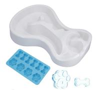AB Tools Chill Out Cool Dog Pet Cooling Feast Ice Cube Paw & Bone Mould Tray & Ice Track