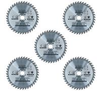 AB Tools Circular Saw Blade 165mm X 16 / 20mm 40 Teeth Tct Cutting Disc Wood 5Pc