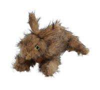 AB Tools Classic Dog Puppy Play Time Soft Plush Small Brown Rabbit With Squeaker