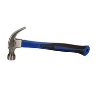 AB Tools Claw Hammer Fibreglass 16Oz With Tpr Handle Curved Rip Nail Steel Head