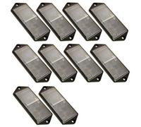 AB Tools Clear Large Rectangle Front White Reflector Pack Of 10 Trailer Fence Post Tr070