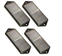 AB Tools Clear Large Rectangular Front White Reflector Pack Of 4 Trailer Fence Post Tr070