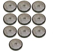 AB Tools Clear Round Front Reflector White Pack of 10 for Trailers Fence Gate Posts TR069