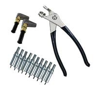 AB Tools Cleco Temporary Fasteners 3/32" Rivets Pins (10) Pliers And 2 Metal Edge Clamps