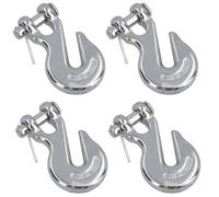 AB Tools Clevis End Grab Hook Stainless Steel For 8mm (5/16In) Chain Lifting 1000Kg 4Pc