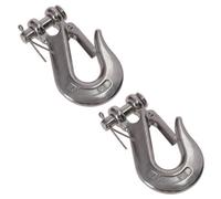 AB Tools Clevis Sling Slip Hook With Safety Catch Stainless Steel For 10mm Chain Lifting 2Pc