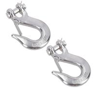AB Tools Clevis Sling Slip Hook With Safety Catch Stainless Steel For 12mm Chain Lifting 2Pc