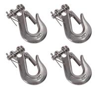 AB Tools Clevis Sling Slip Hook With Safety Catch Stainless Steel For 6mm Chain Lifting 4Pc