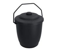 AB Tools Coal Bucket & Lid Black Plastic Ash Tidy Bin Coal Carrier Fire Log Burner Kindling