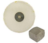 AB Tools Coarse Sisal Fast Cut Buffing Polishing Mop 10" X 1" 2 Row With Compound 250G
