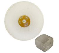 AB Tools Coarse Sisal Fast Cut Buffing Polishing Mop 10" X 1.5" 3 Row With Compound 250G