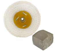 AB Tools Coarse Sisal Fast Cut Buffing Polishing Mop 4" X 2" 4 Row With Compound 250G